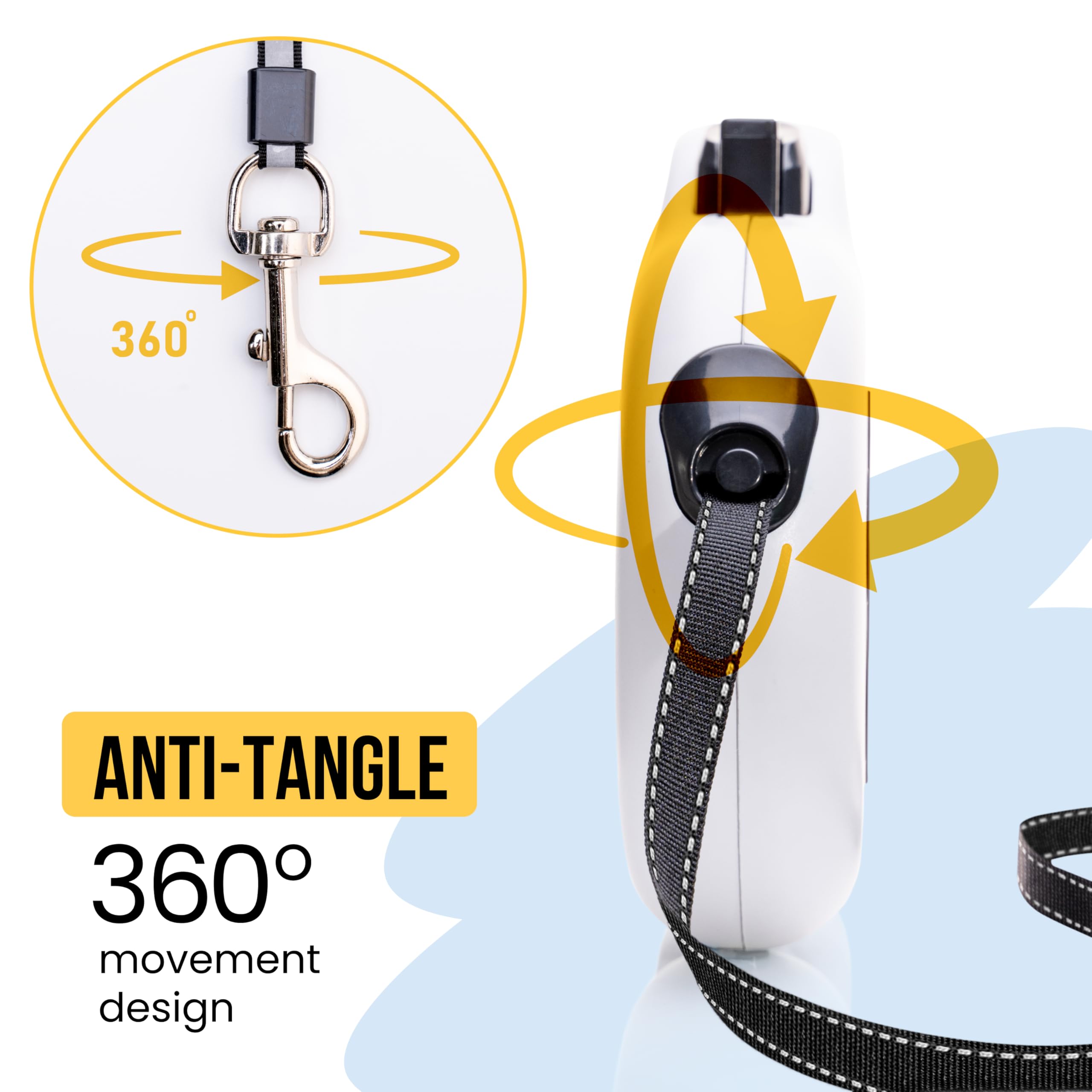 StitchLeash customizable-openings closeup reveals spaces for hand sanitizer, keys, water, and treat pouches.