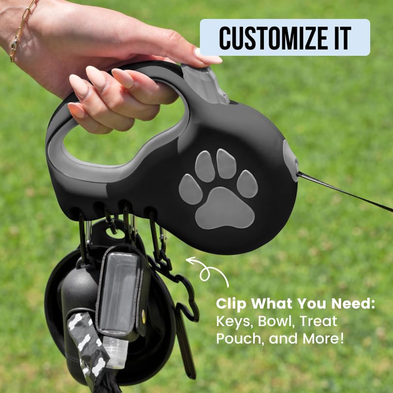 StitchLeash reflective tape improves visibility for dusk or dawn walks.
