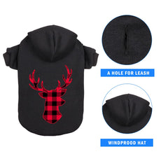 Stpiatue dog hoodie rib-knit cuffs and stretchy sleeves for secure fit.