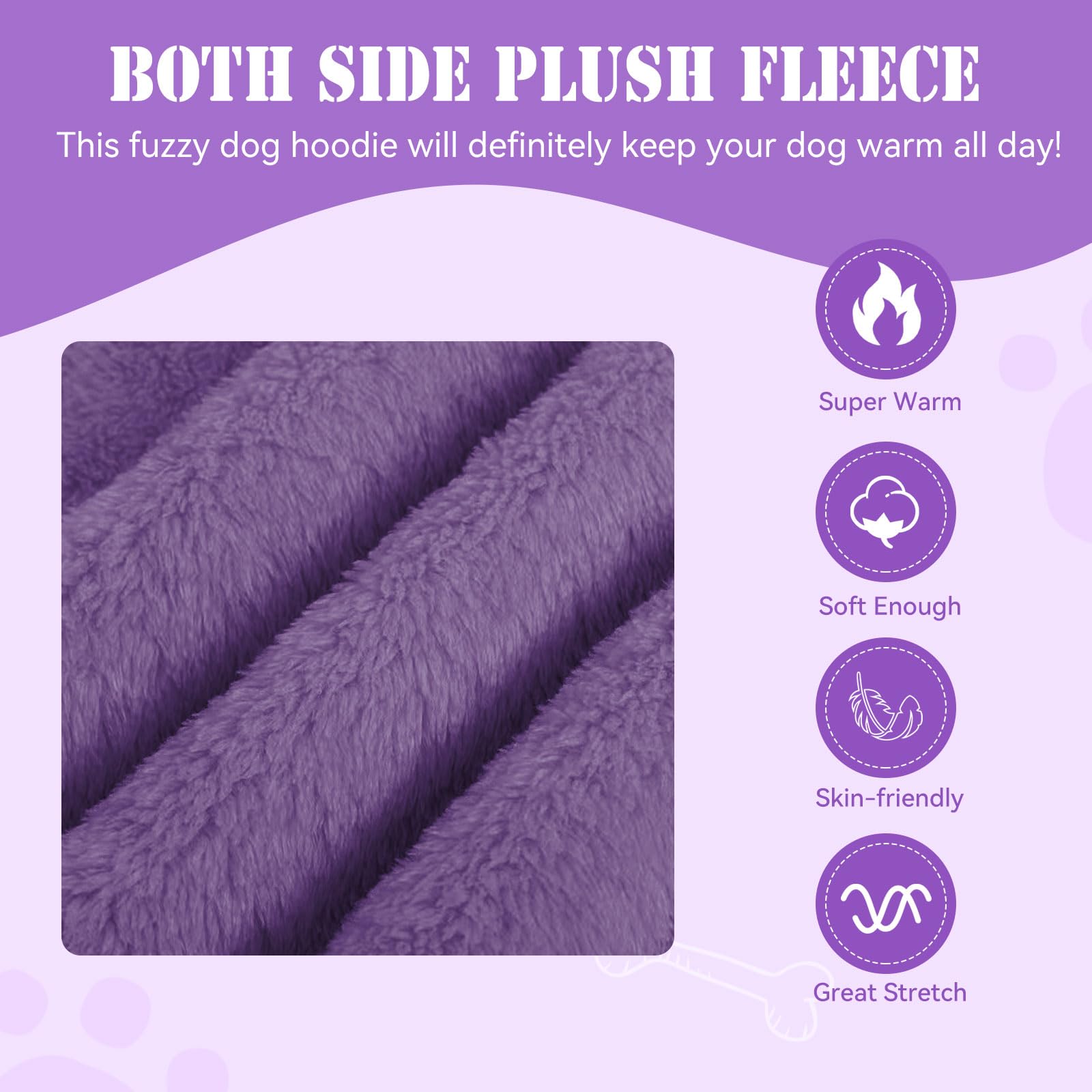 Stpiatue large dog size chart indicating proper fit and room to breathe