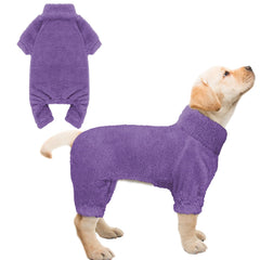 Pijamas para perro Stpiatue con cuello alto violeta para días fríos