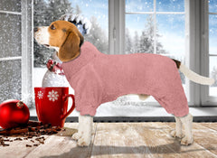 Pijama de diseño cuatro patas Stpiatue, cálido y cómodo para paseos fríos.