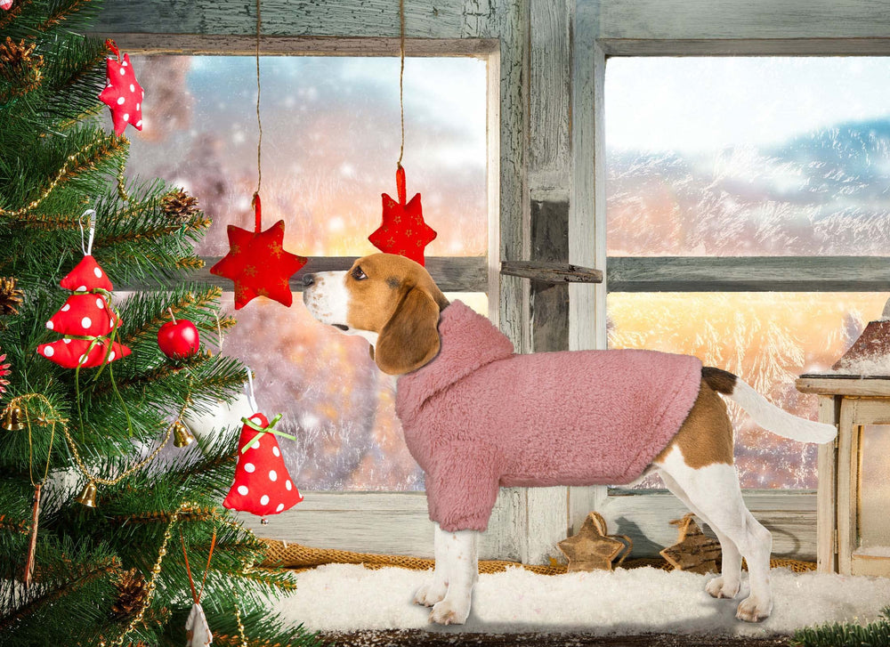 Stpiatue sudadera para perros grandes, rosa, cierre elástico para ajuste seguro.