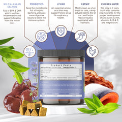 Strawfield Pets Super Chews probiotics bubble image emphasizes gut health by probiotic strains.