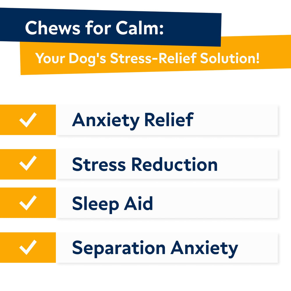 STRELLALAB calming chews on a puppy eating—easy, tasty relaxation for all life stages.