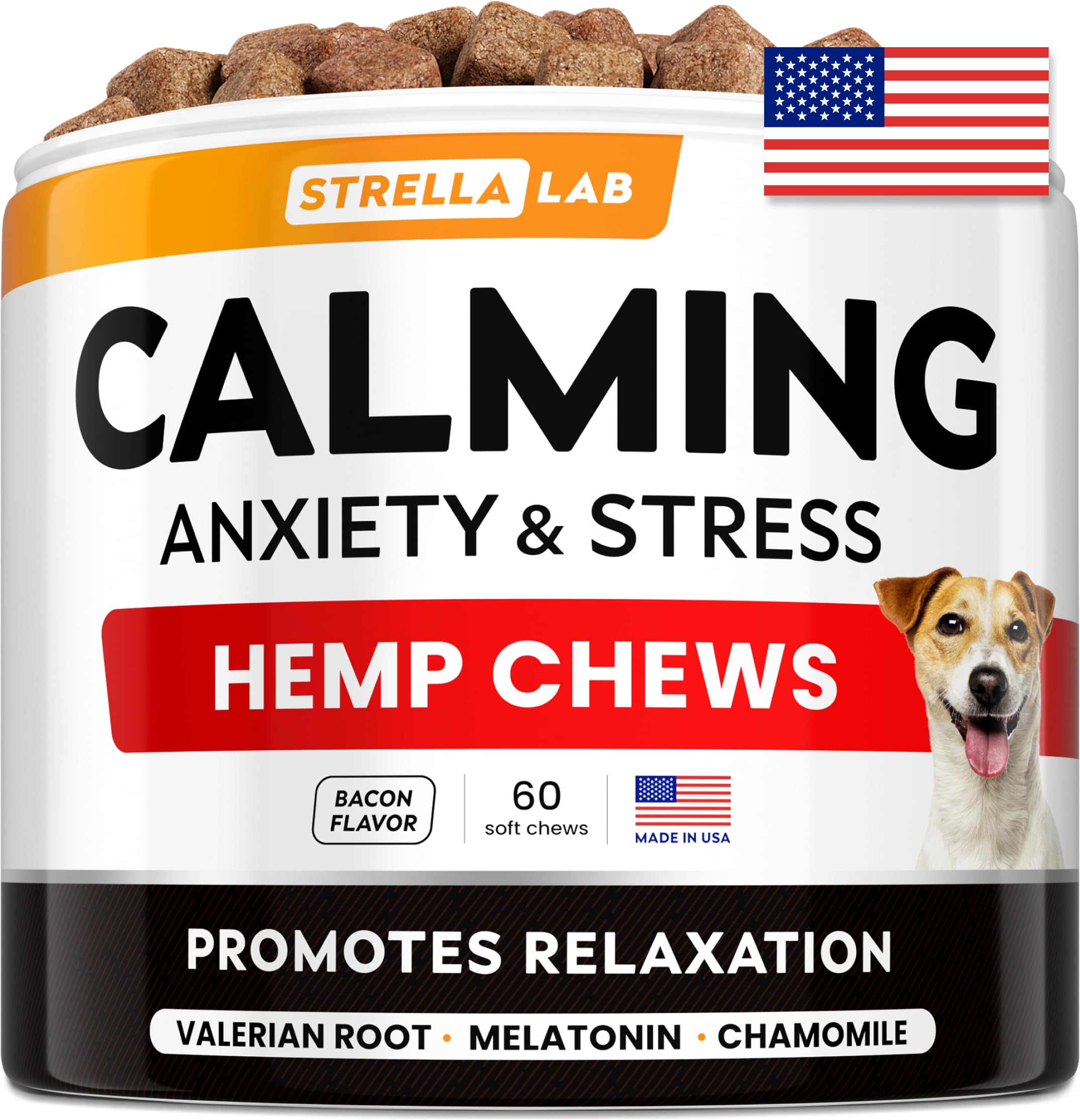 STRELLALAB Bote Calma Perro, envase práctico para uso diario.