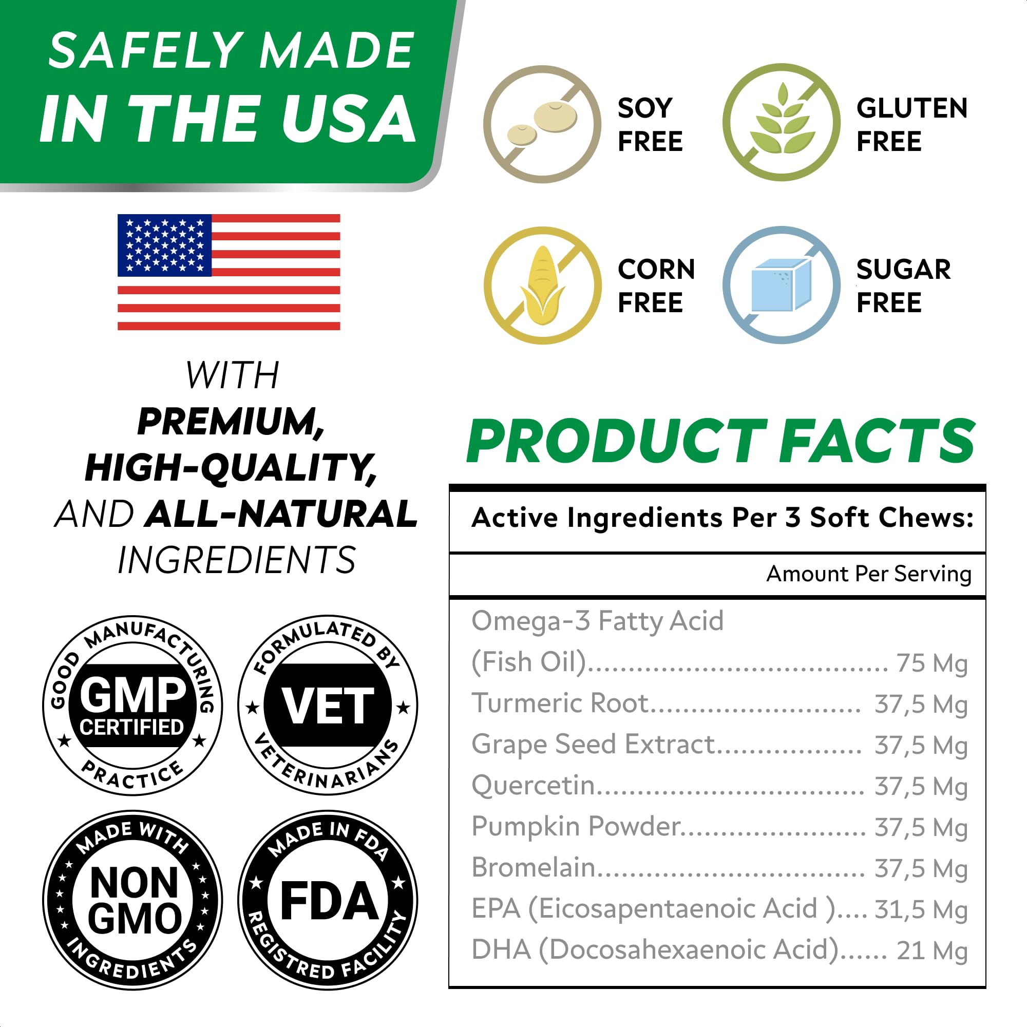 STRELLALAB dog allergy relief chews coat health focus reinforces overall wellness.