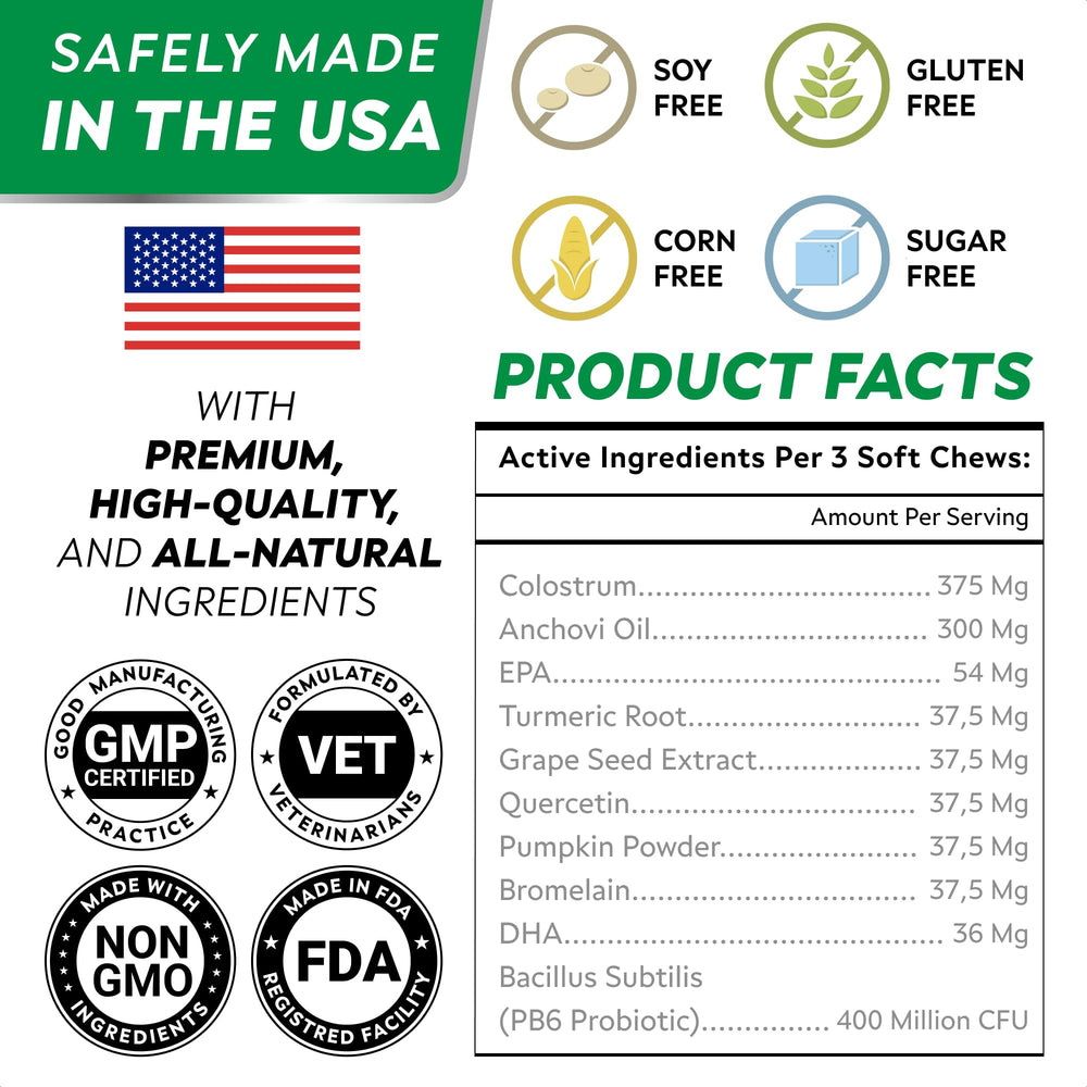 STRELLALAB Dog Allergy Relief Chews 120-count bottle suggests long-lasting supply for habits.