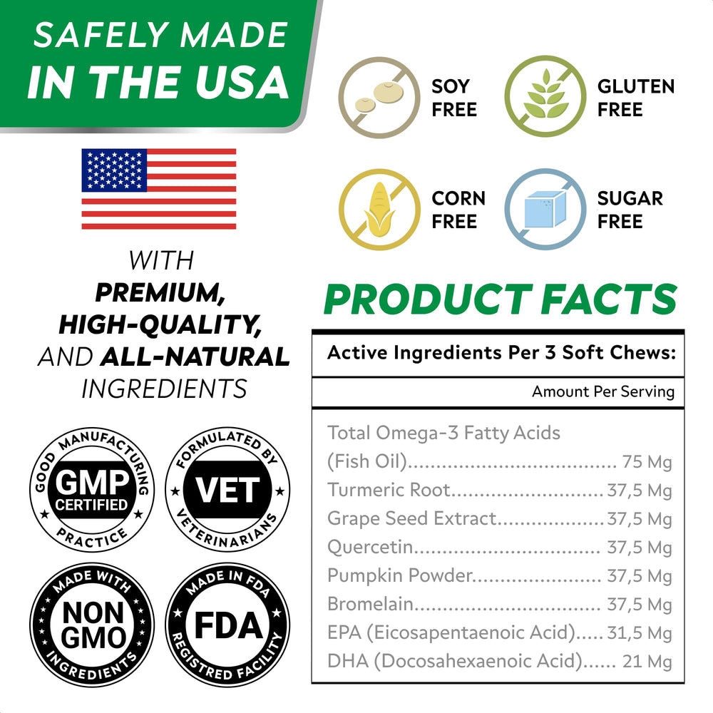 STRELLALAB dog-allergy-chews-usa-made: American-made quality and safety you can trust.