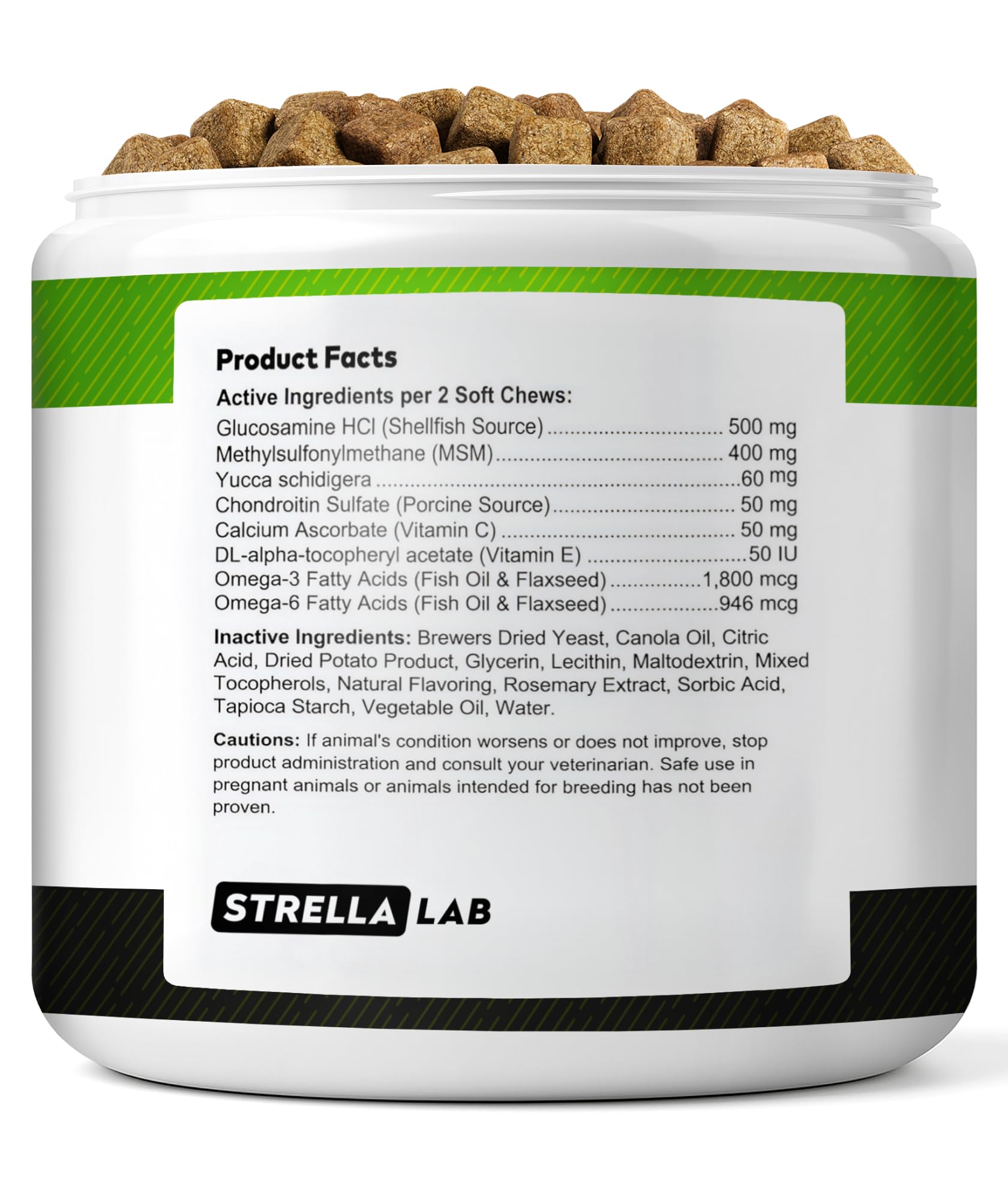STRELLALAB dog chews Hickory Bacon flavor for easy daily consumption