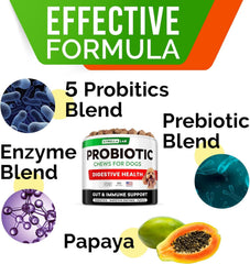 STRELLALAB dog probiotics chews USA made quality and trusted ingredients
