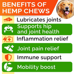 STRELLALAB hemp chews close-up bacon flavor aids tasty daily feeding.