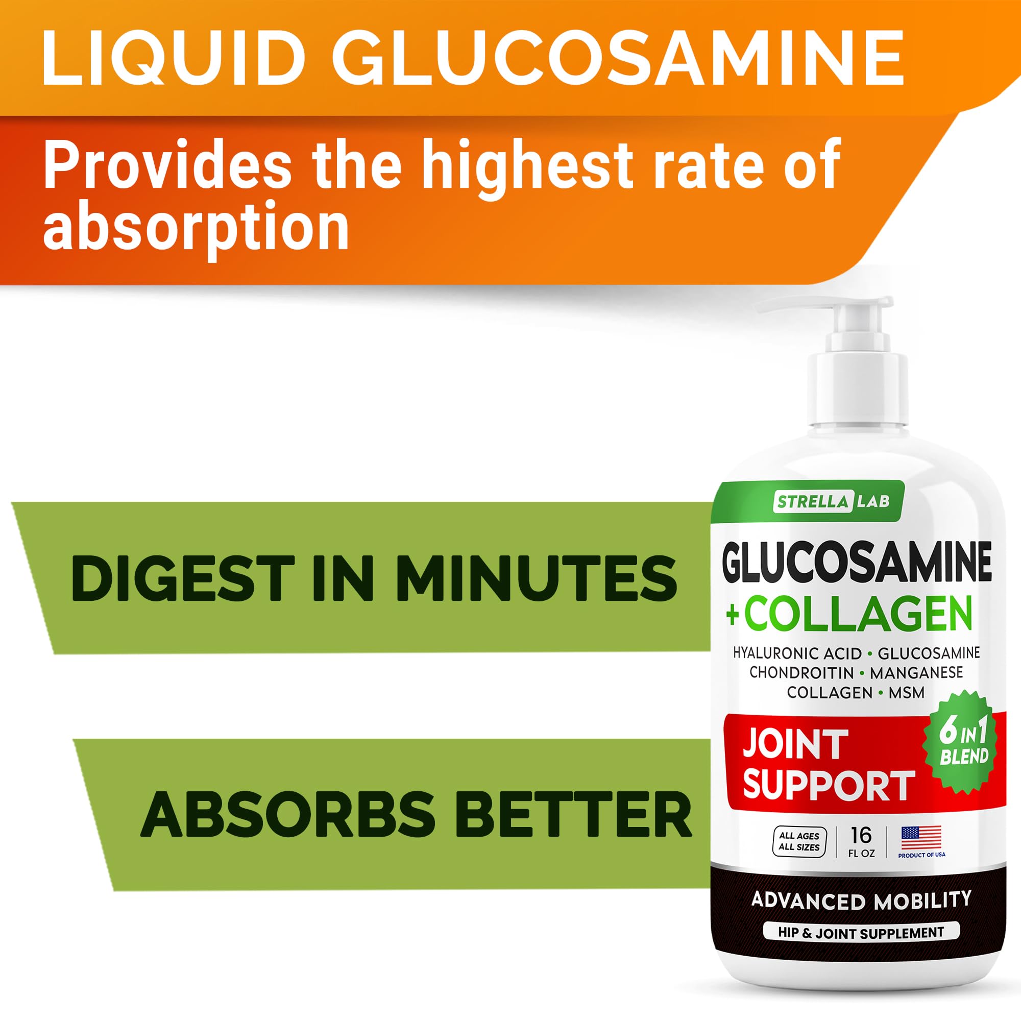 STRELLALAB liquid glucosamine serving spoon provides precise dosing for dogs.