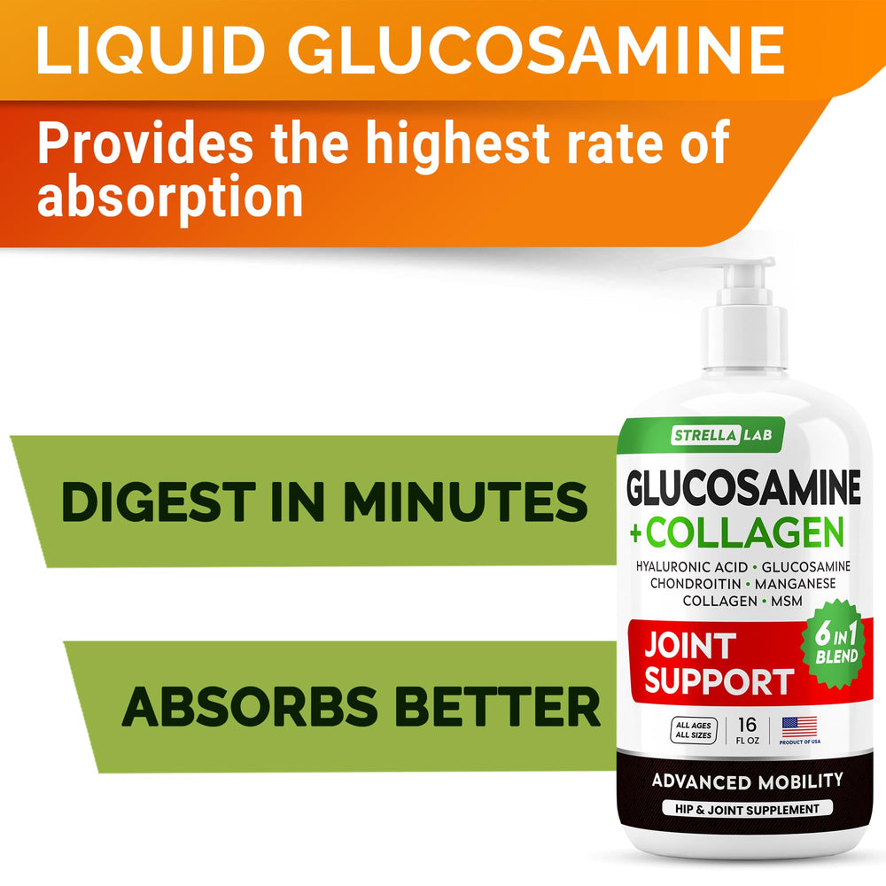 STRELLALAB liquid glucosamine serving spoon provides precise dosing for dogs.