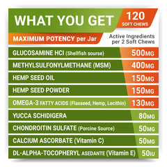 STRELLALAB omega-3 rich chews highlight natural ingredients for mobility support.
