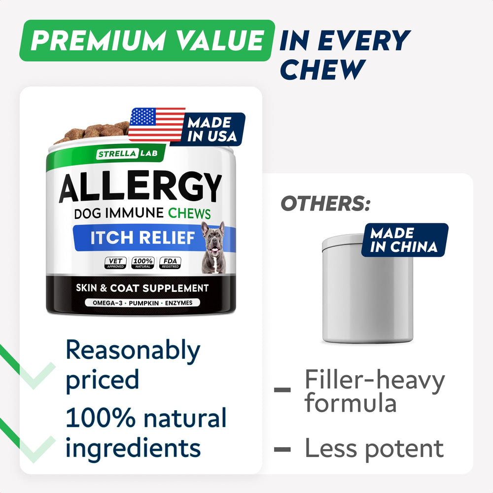 STRELLALAB puppy-to-senior chews; versatile for all life stages.