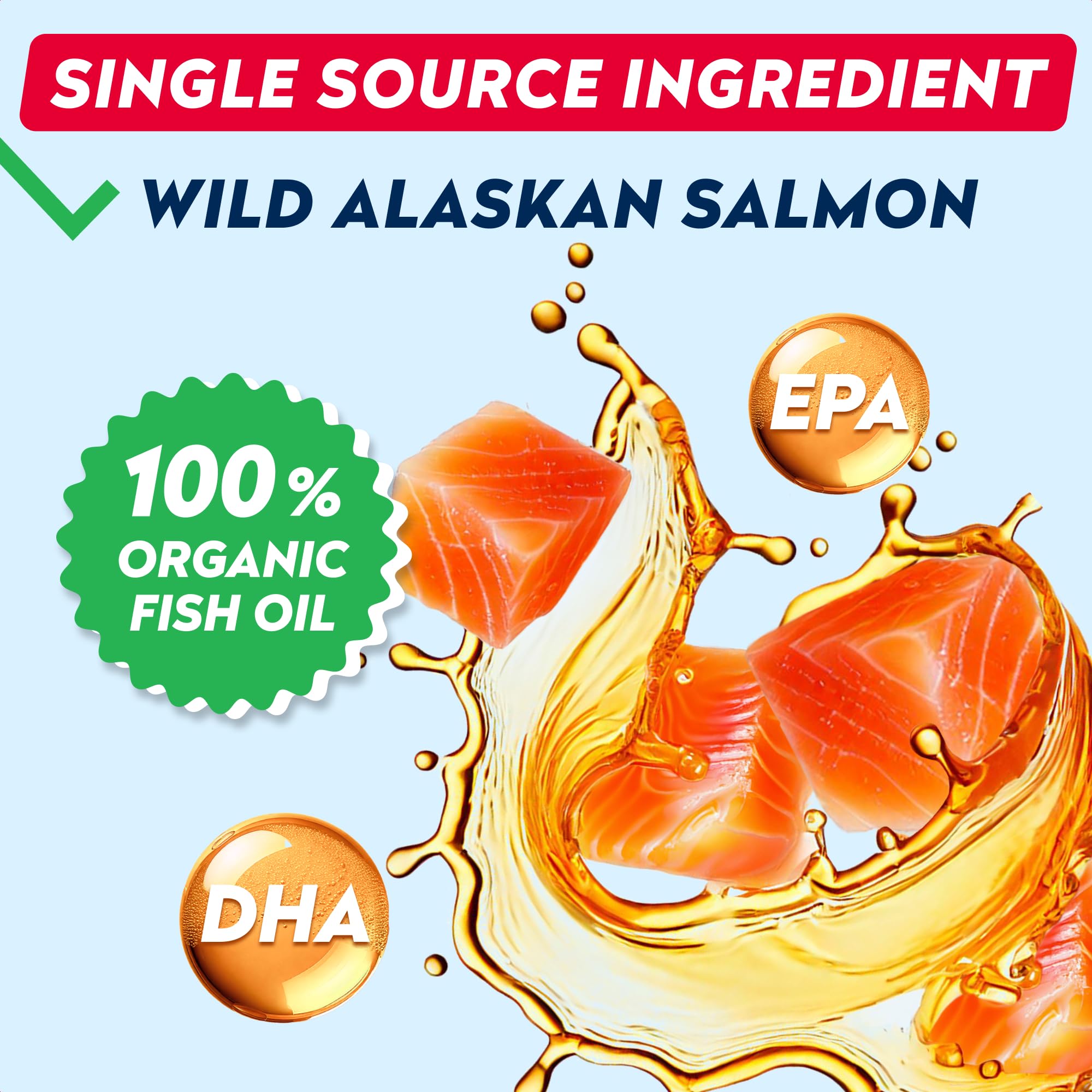 STRELLALAB Salmon Oil ingredients visual shows wild origin and omega-3 content