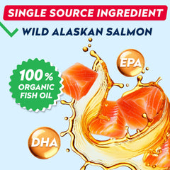 STRELLALAB Salmon Oil ingredients visual shows wild origin and omega-3 content
