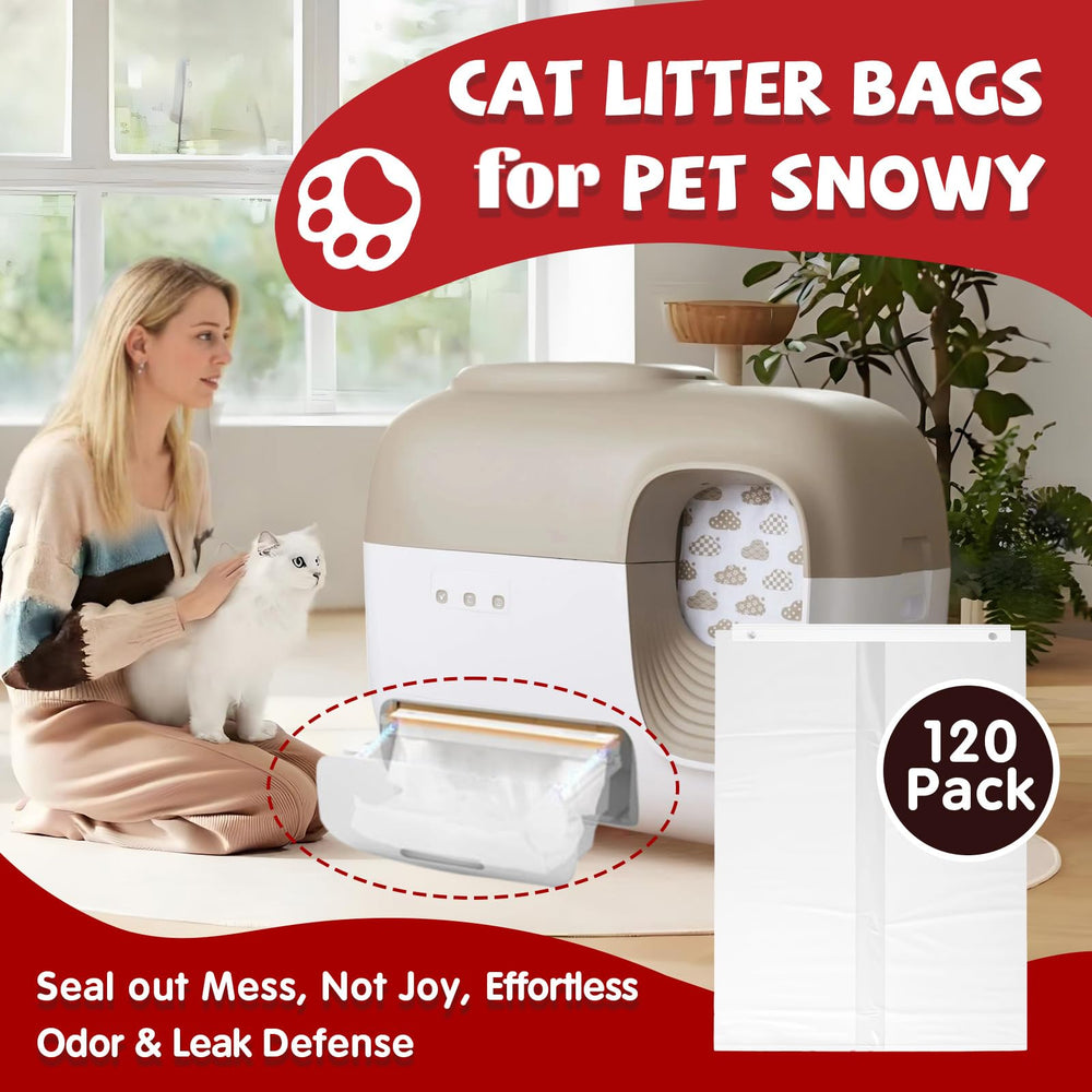 Streyto-tek Petsnowy bags show precise-fit with litter box holes for secure setup.