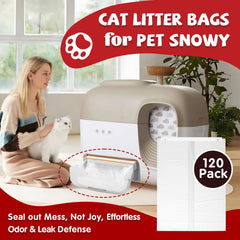 Streyto-tek Petsnowy bags show precise-fit with litter box holes for secure setup.