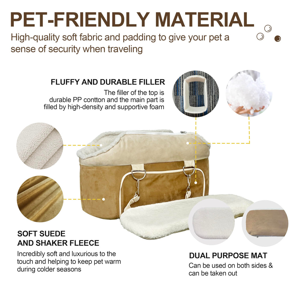 Strusery dog car seat interior high-density sponge cushioning