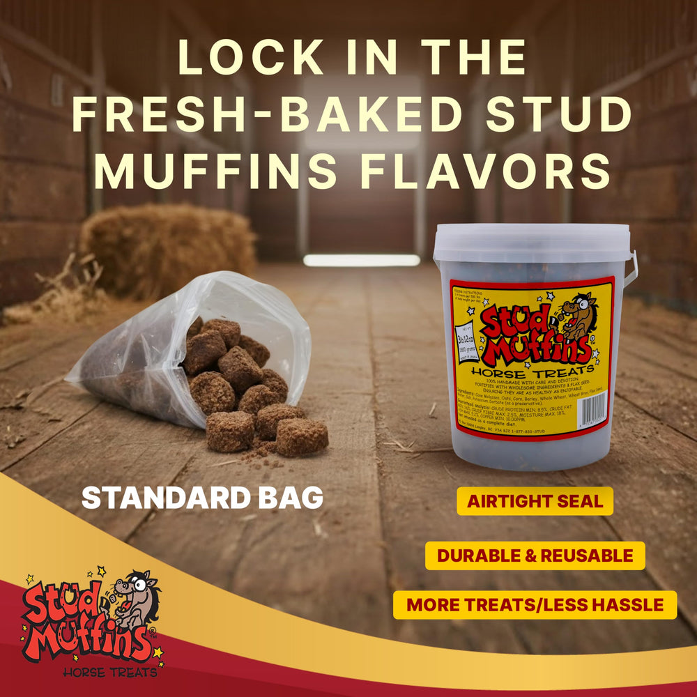 Stud Muffins packaging label highlighting wholesome ingredients