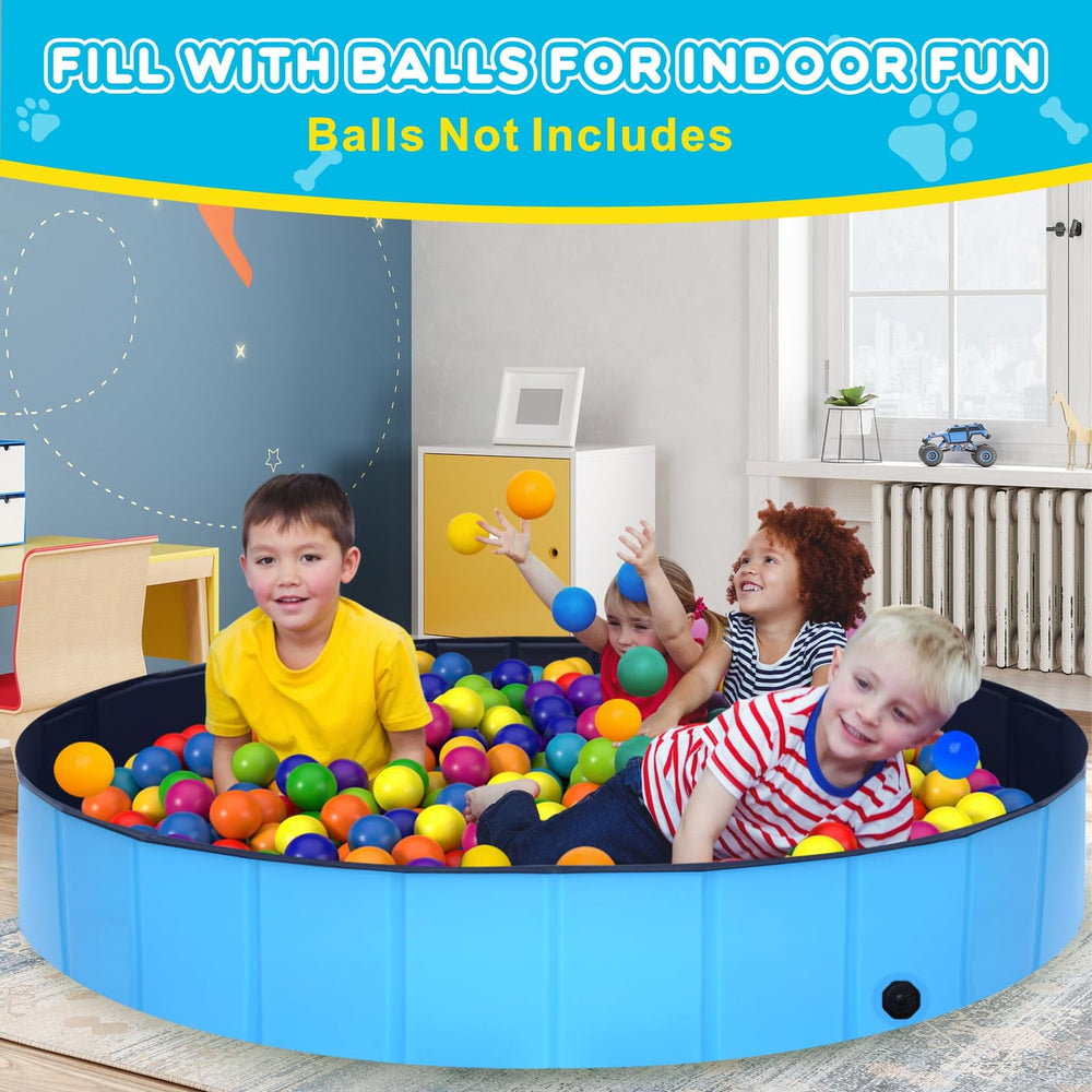 STUDESK dog pool ideal for indoor and outdoor use during versatile play.