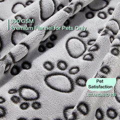 Stuffed Premium Soft Dog Blanket flannel grey back offers a soft surface for lounging.