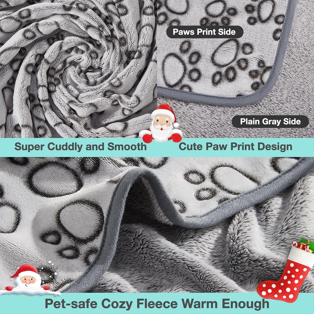 Stuffed Premium Soft Dog Blanket on sofa protects furniture from hair and mess.