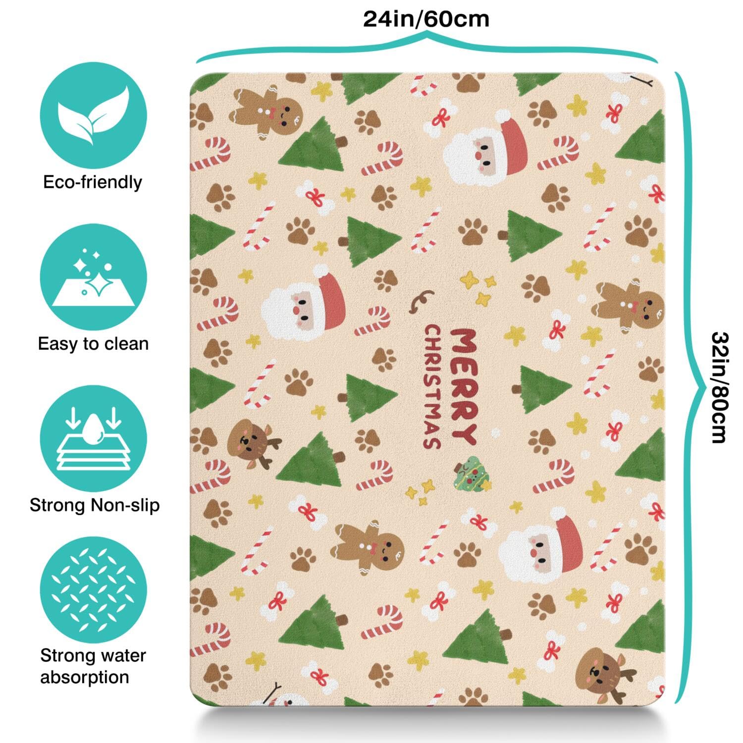 Stunnoosy gingerbread-man placemat provides non-slip stability during feeding.