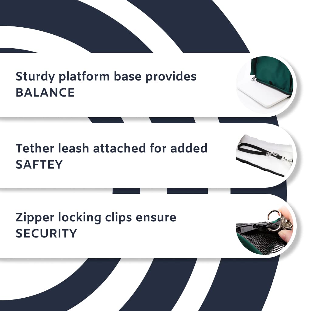 STURDI BAG security clips and tether prevent accidental openings