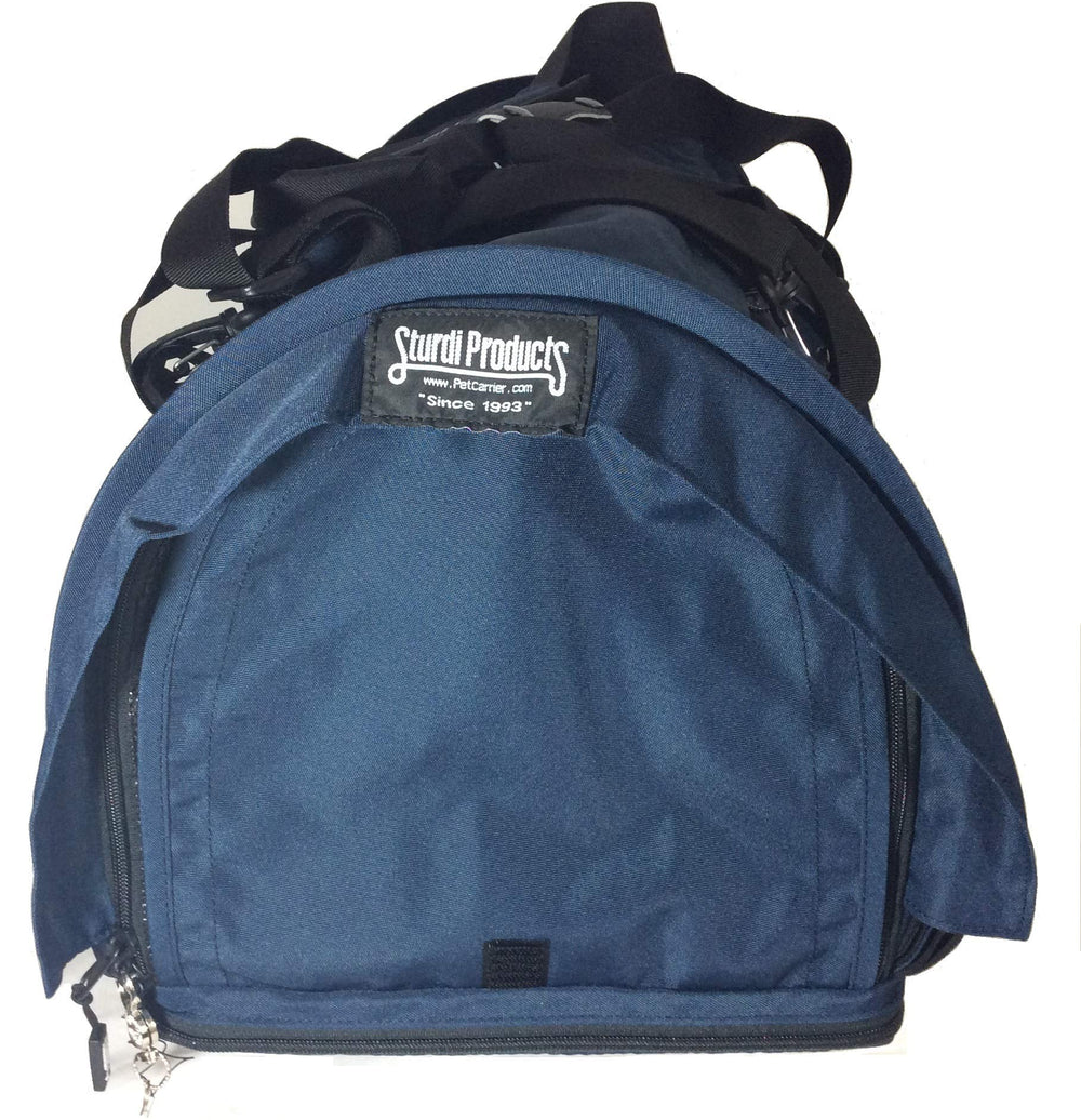 SturdiBag safety clips secure openings for safer pet transport.