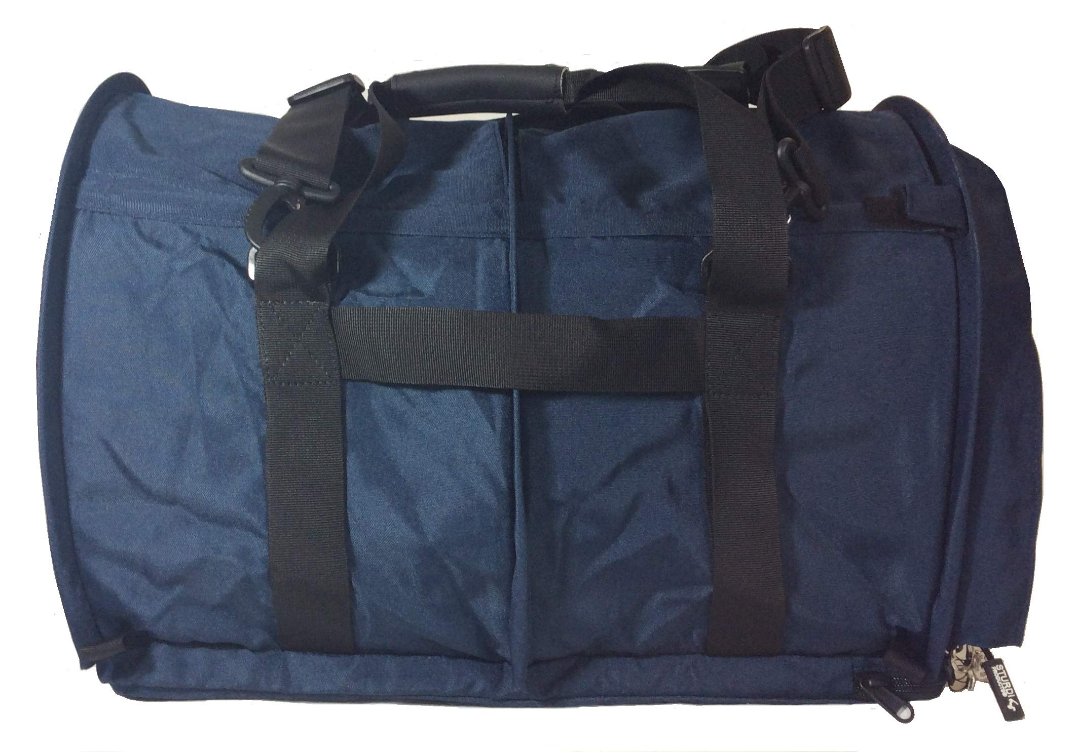 SturdiBag seatbelt straps on both sides simplify secure handling.