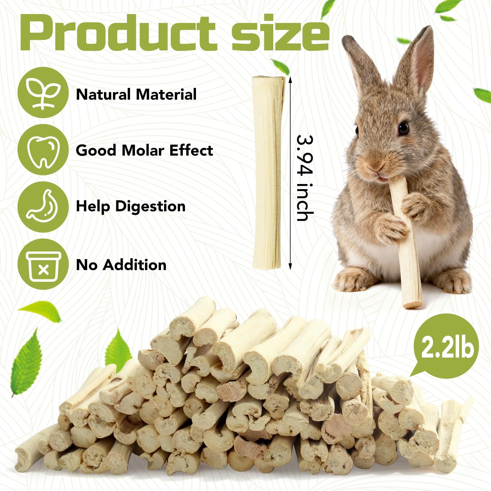 StyEdEk juguete de bambú natural para masticar en jaula segura.