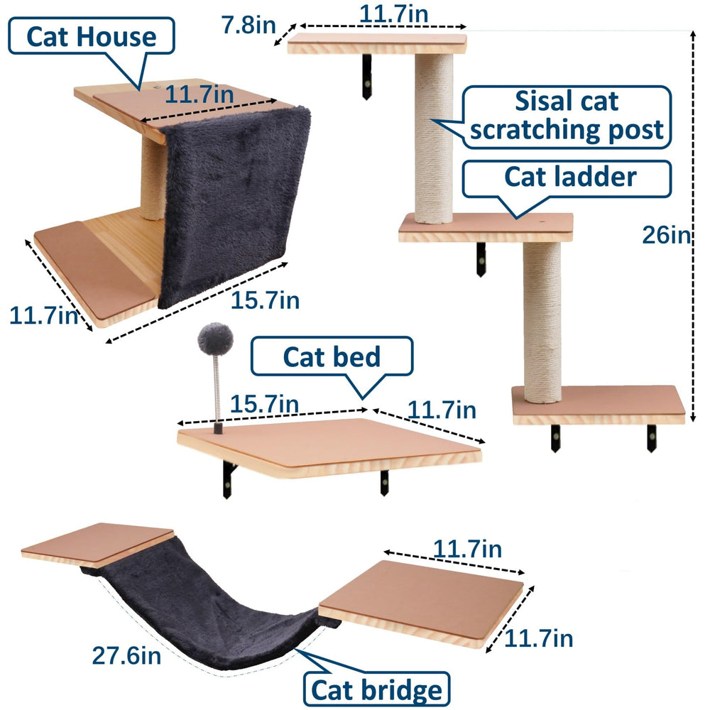 Sublimei private cat house and hanging bridges create a safe, inviting sanctuary.