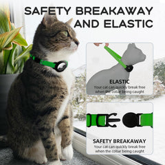 Sucegi AirTag Cat Collar with bell for audible cues during adventures