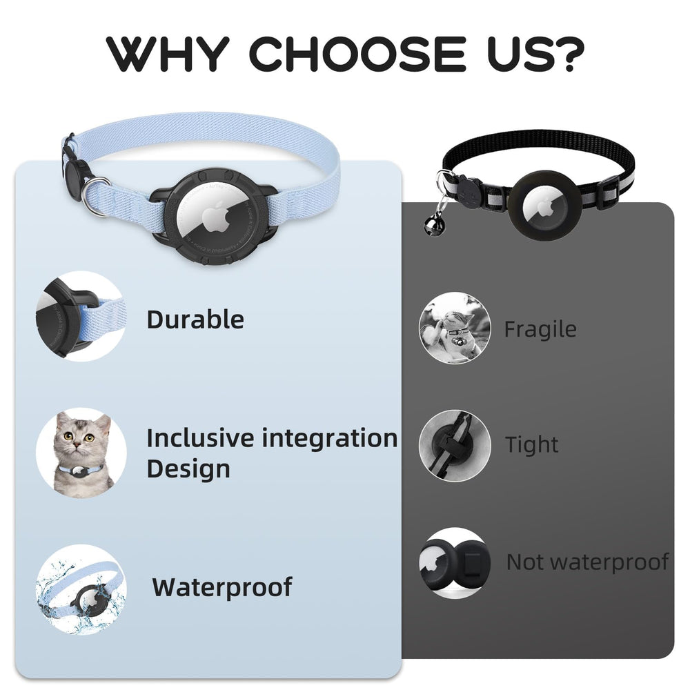 Sucegi AirTag Cat Collar breakaway-style elastic design supports flexible movement.