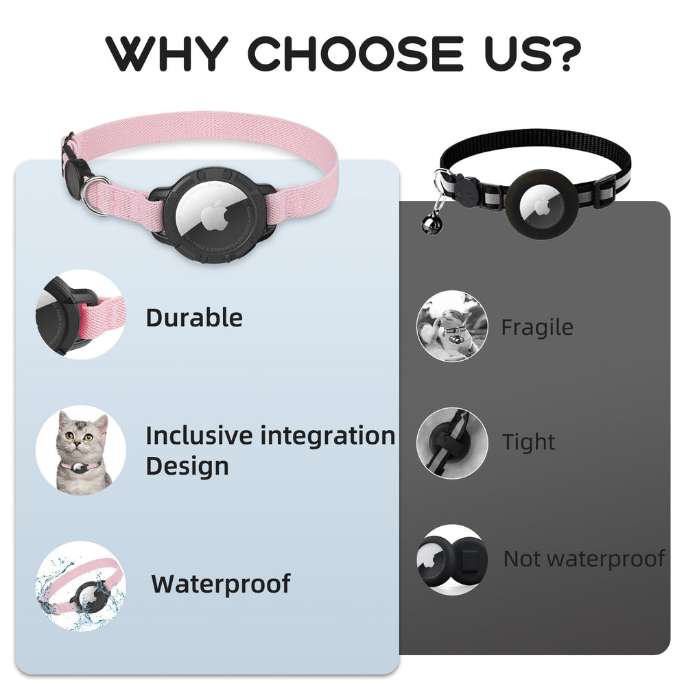 Sucegi AirTag cat collar breakaway design for quick release safety