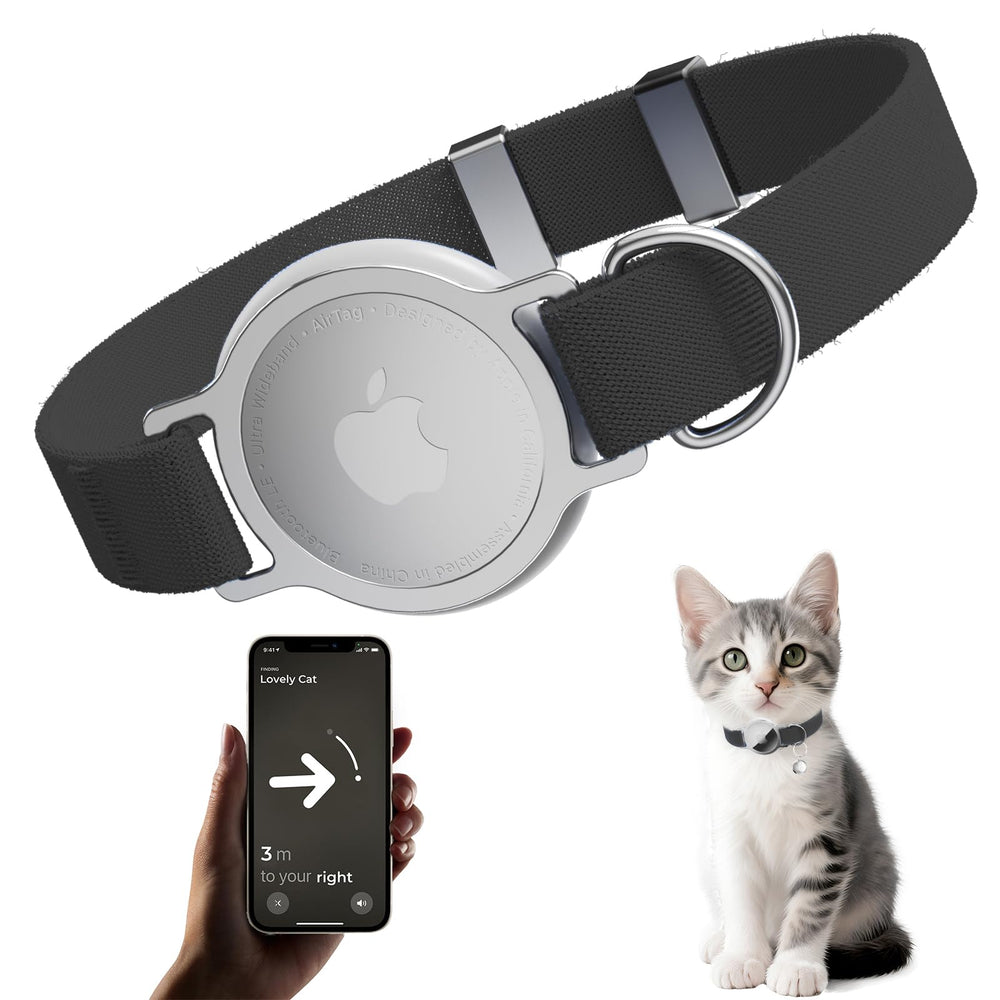 Sucegi AirTag Cat Collar built-in holder keeps AirTag secure for reliable tracking.