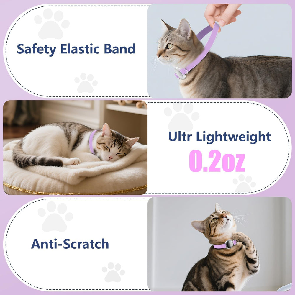 Sucegi AirTag Cat Collar elastic stretch enabling versatile fit for all cats