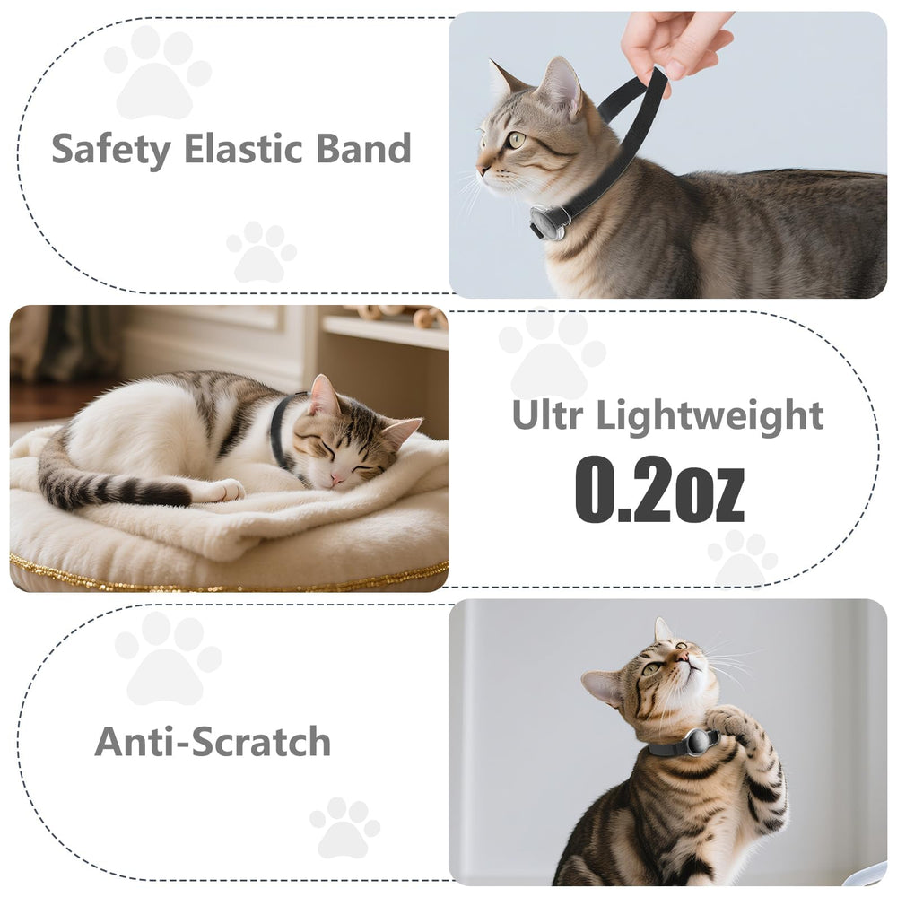 Sucegi AirTag Collar offers a flexible fit for different cat sizes.