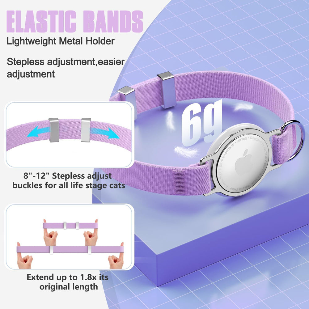 Sucegi AirTag Cat Collar hypoallergenic anodized ring for skin-safe use