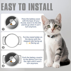 Sucegi AirTag Cat Collar durable polyester webbing for long-lasting wear.