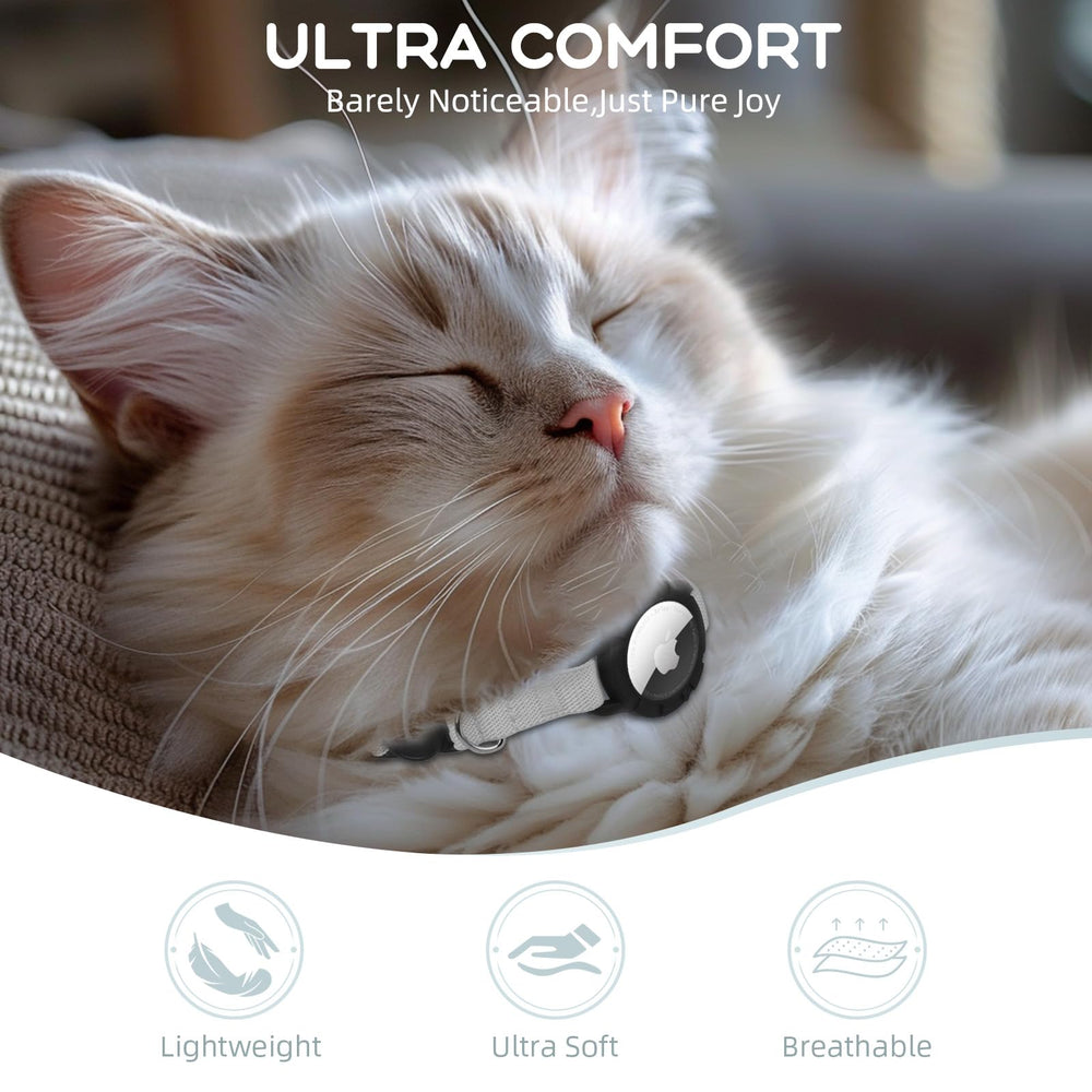 Sucegi AirTag Cat Collar scratch-resistant polyester material