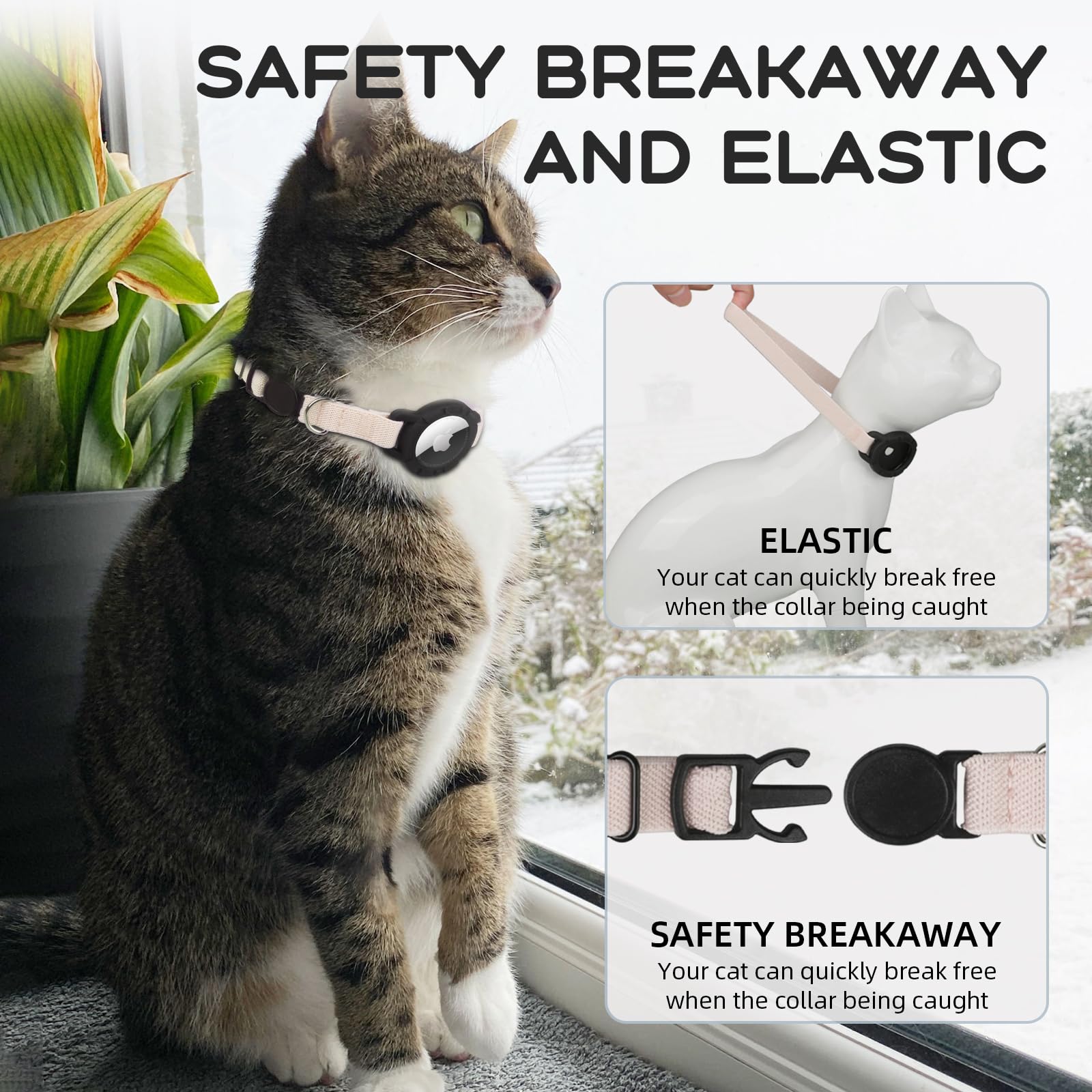 Collar Sucegi AirTag ajustable para comodidad diaria.