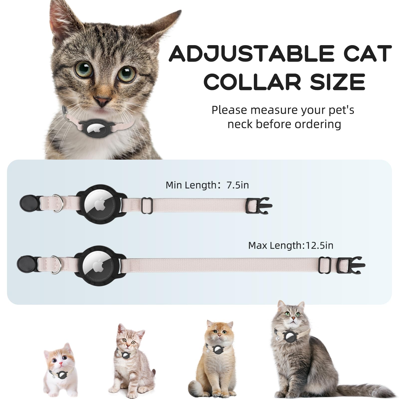 Material nylon resistente del collar Sucegi para uso diario.