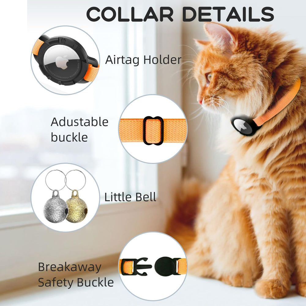 Collar sucegi AirTag con cascabel, localización fácil para tu gato.