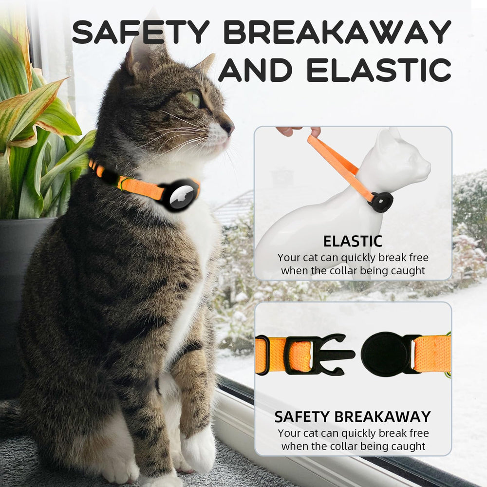 Collar sucegi AirTag elástico, ajuste suave para cuellos variados.