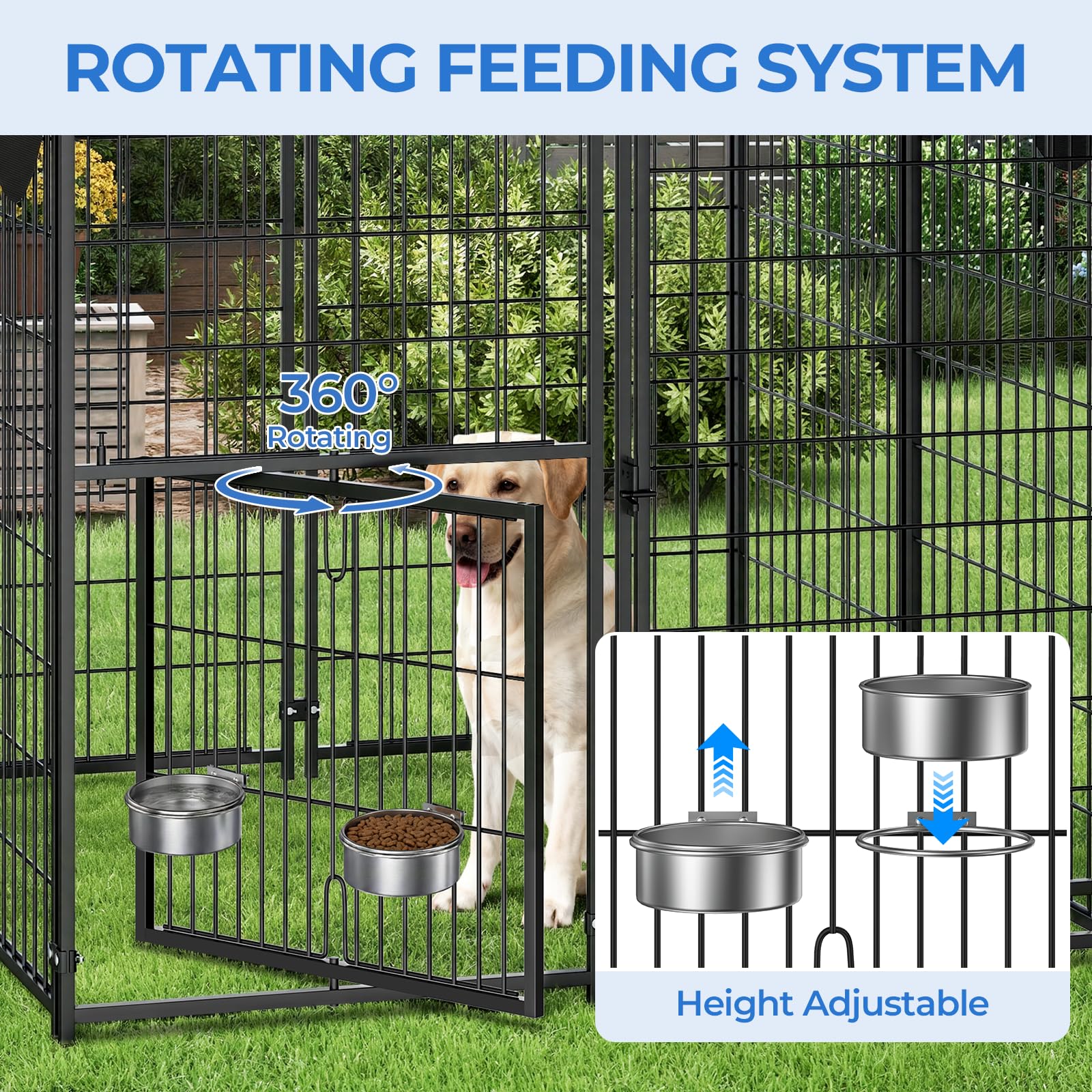 Suchown heavy-duty steel frame provides durable outdoor support.