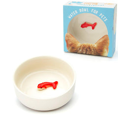 Suck UK cat bowls with 3D goldfish illusion to spark hydration and playful curiosity.